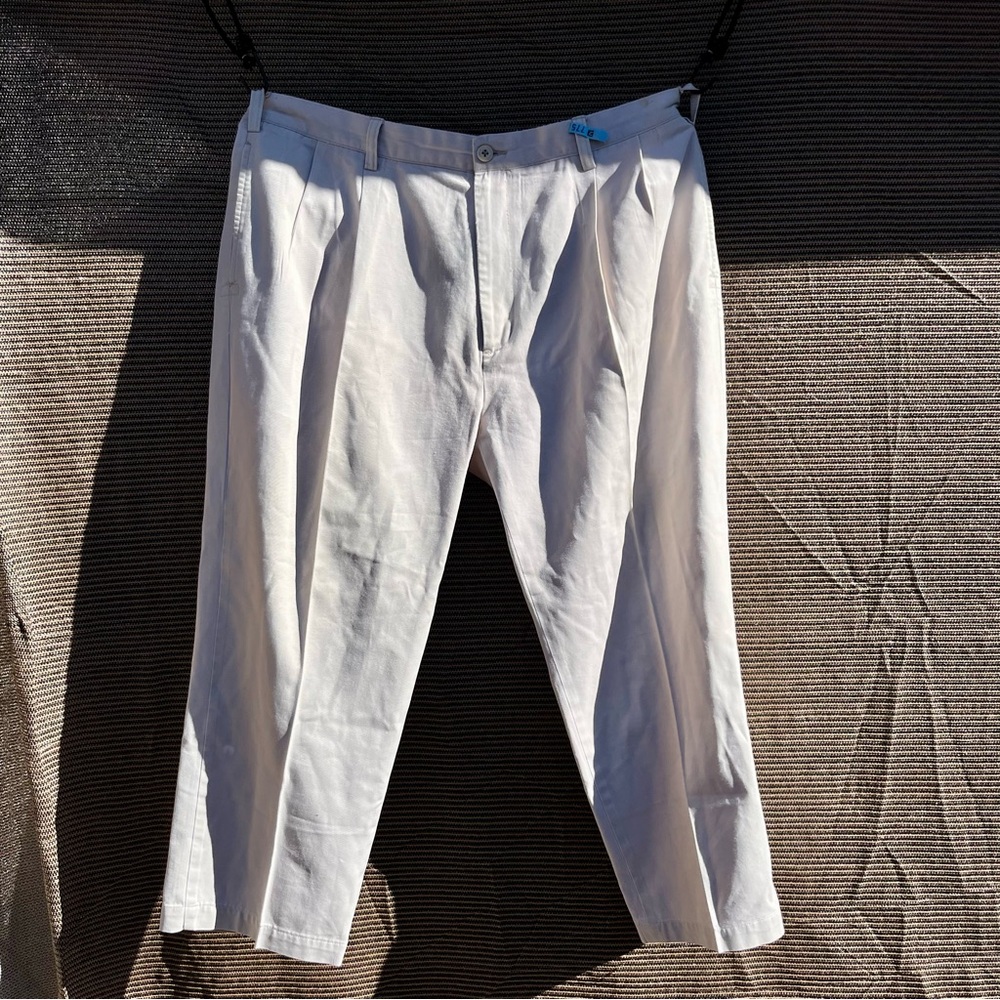 Nautica Men's Classic Fit Chino Pants 42W x 30L Gray/Khaki
